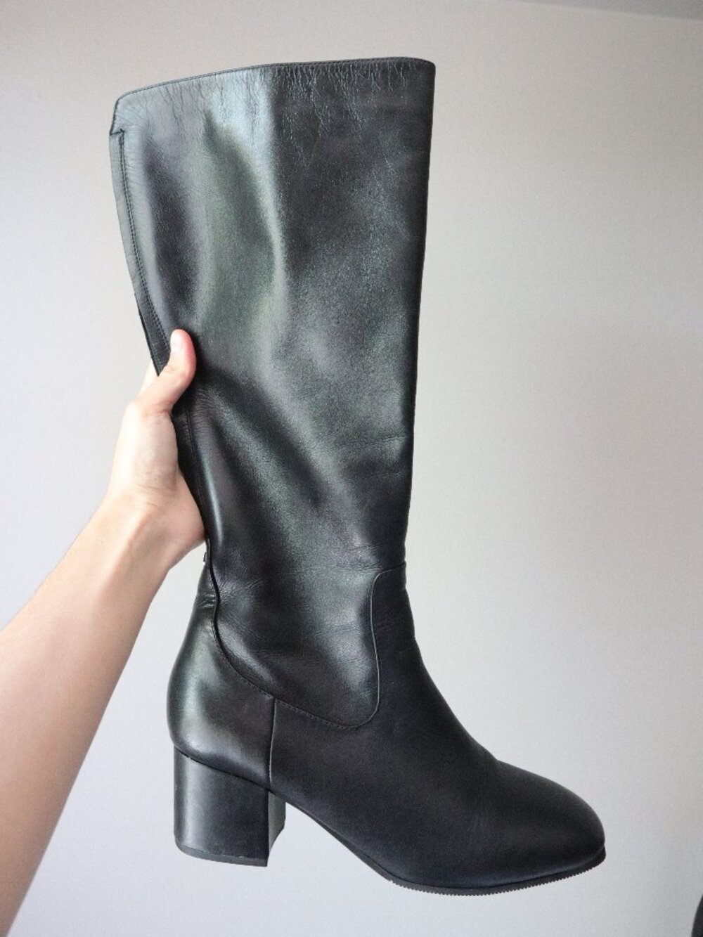 Artica x Browns Tall Black Leather Boots